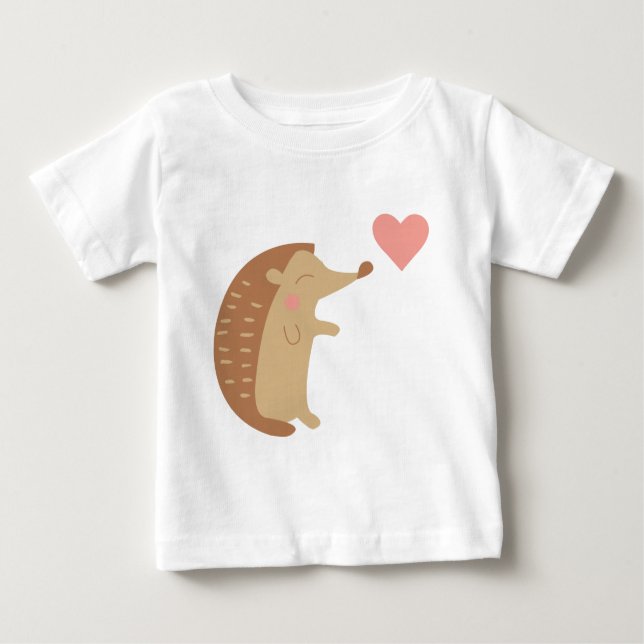 Hedgehog Valentine Baby T-Shirt (Front)