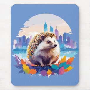 Hedgehog Vector Art Animal In The Majestic Nature Mouse Pad