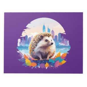 Hedgehog Vector Art Animal In The Majestic Nature Notepad