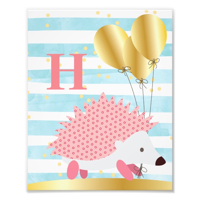 Hedgehog Wall Art - Customise it! (Front)