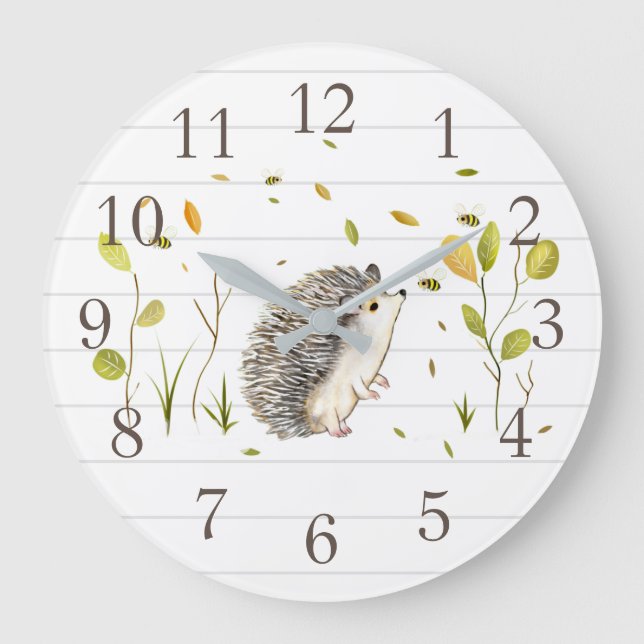 Hedgehog  Wall Clock (Front)