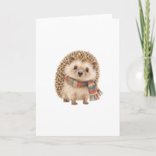 Hedgehog Wearing a Tiny Scarf Card