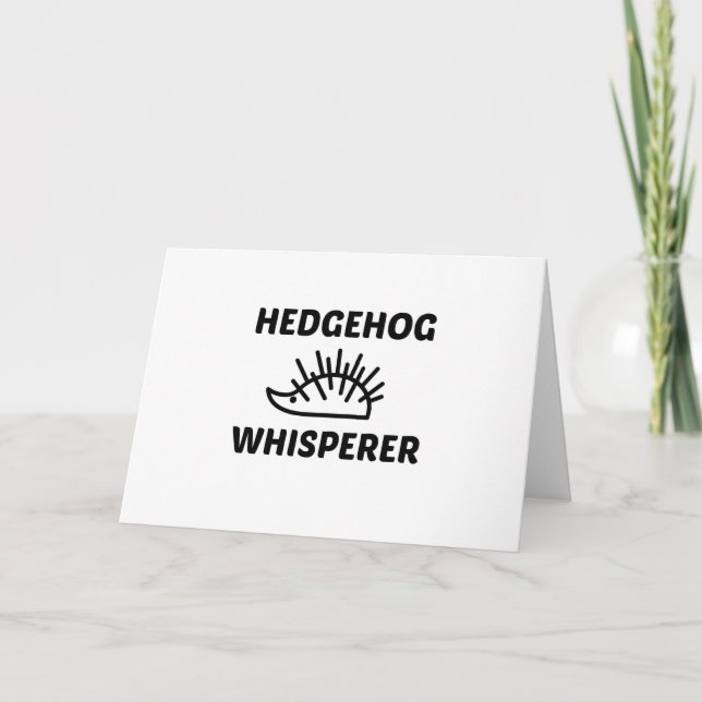 HEDGEHOG WHISPERER HOLIDAY CARD (Front)