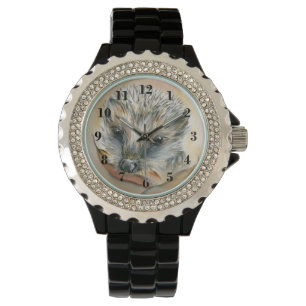 Hedgehog with Autumn Leaves Watch