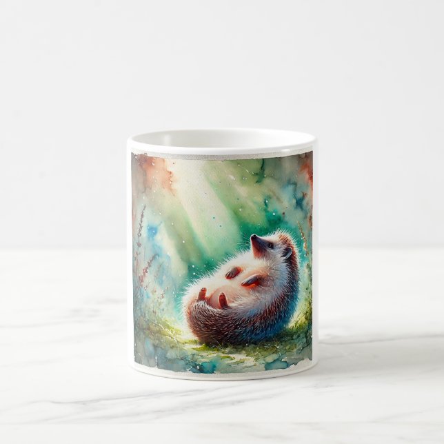 Hedgehog with bare belly 220924AREF112 - Watercolo Coffee Mug (Center)