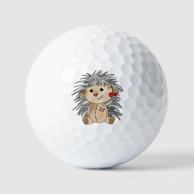 hedgehog with cherry golf balls (Front)