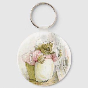 Hedgehog with Iron Mrs Tiggy-Winkle Key Ring