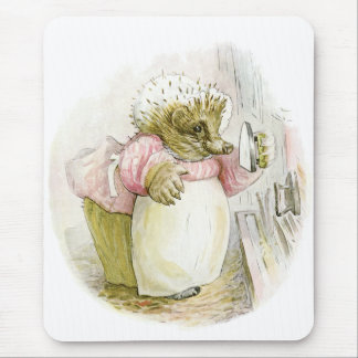 Hedgehog with Iron Mrs Tiggy-Winkle Mouse Pad