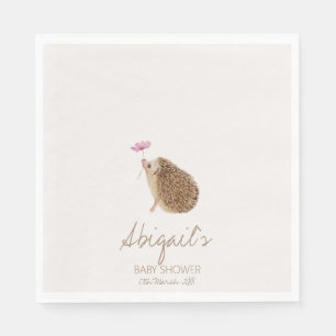 Hedgehog Woodland Forest Baby Shower  Napkin