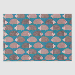 Hedgehog woodland pattern tissue paper