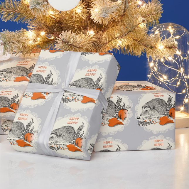 Hedgehog Wrapping Paper (Holidays)