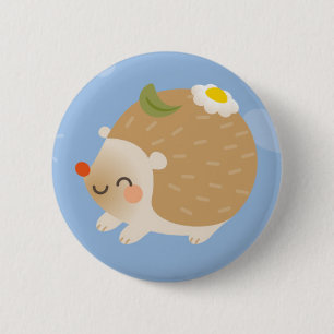 Hedgehogs 6 Cm Round Badge