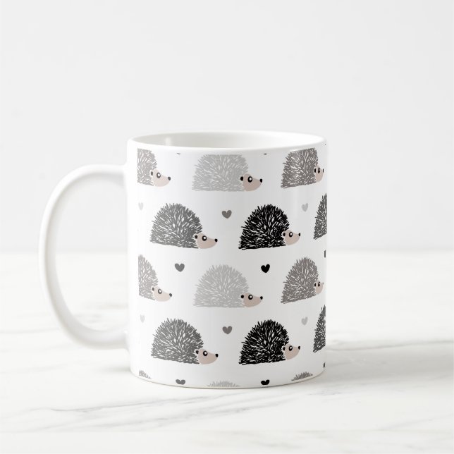 Hedgehogs and Hearts Coffee Mug (Left)