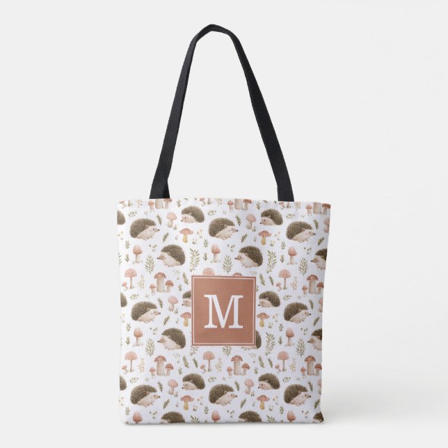 Hedgehogs and Mushrooms Tote Bag (Back)