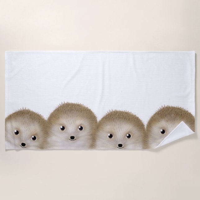 Hedgehogs Beach Towel (Front)