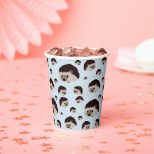 Hedgehogs (Blue Background) Paper Cup
