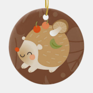Hedgehogs Ceramic Tree Decoration