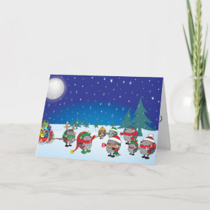 Hedgehog's Christmas magic Holiday Card