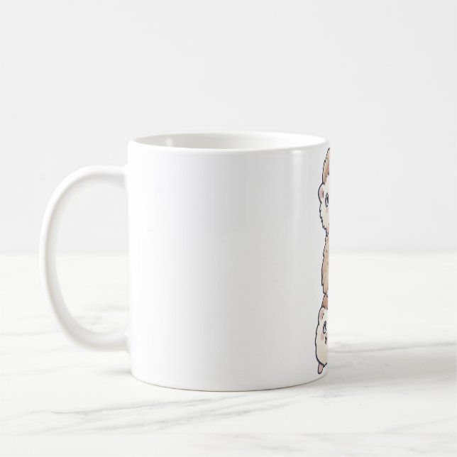 Hedgehogs Delight � Cute Animal Art Coffee Mug (Left)