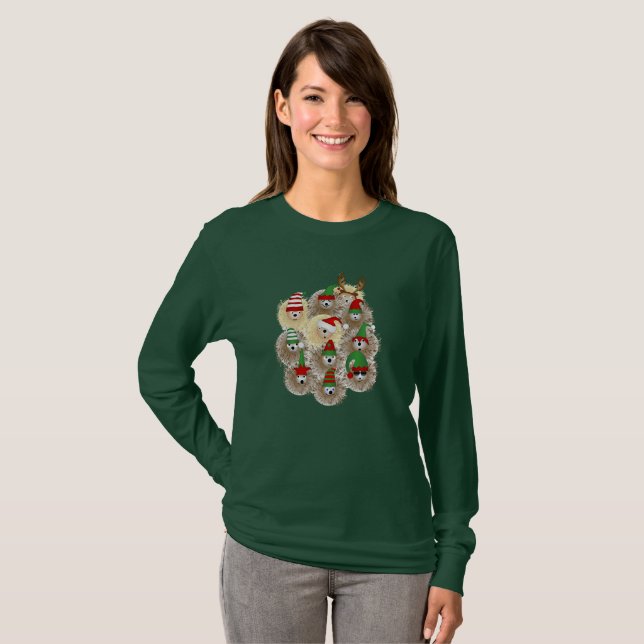 Hedgehogs Holiday Women's Long Sleeve Tshirt (Front Full)