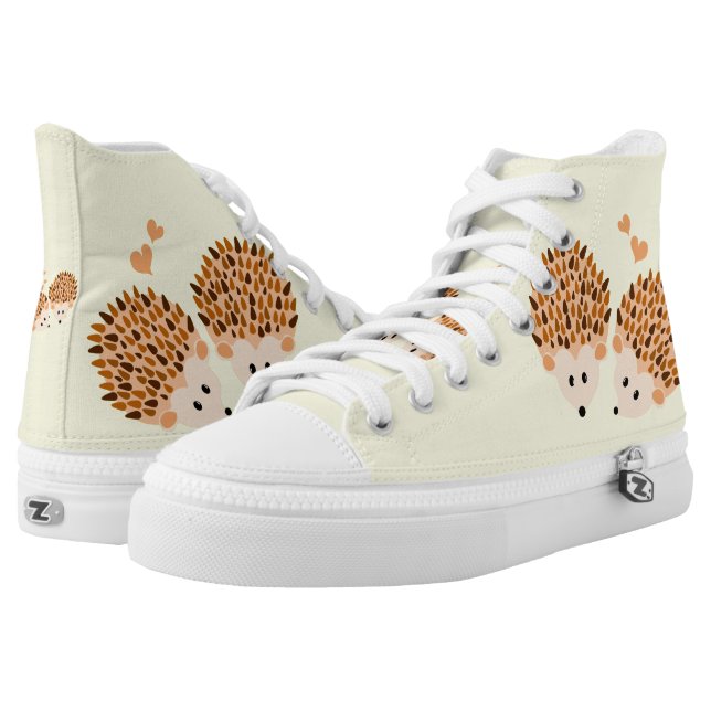Hedgehogs illustration high tops (Pair)