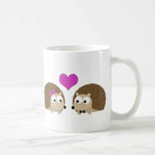 Hedgehogs in love coffee mug