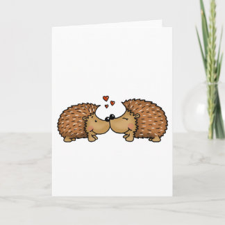 Hedgehogs in Love Holiday Card