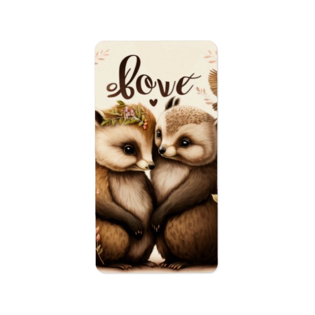  hedgehogs in love   label (Front)