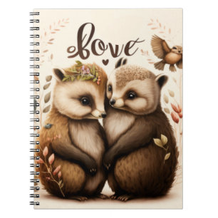 hedgehogs in love notebook