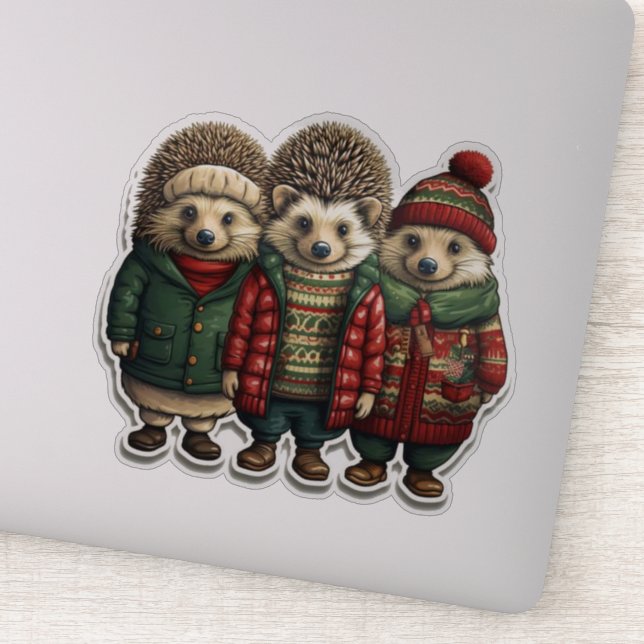 Hedgehogs in Sweaters (Detail)