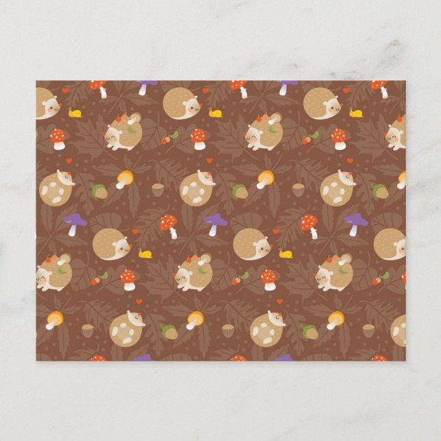 Hedgehogs Postcard (Front)