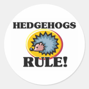 HEDGEHOGS Rule! Classic Round Sticker