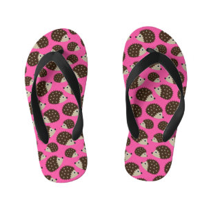 Hedgehogs seamless pattern (ver.5) kid's thongs