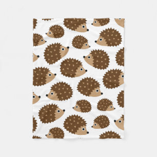 Hedgehogs seamless pattern (ver.6) fleece blanket