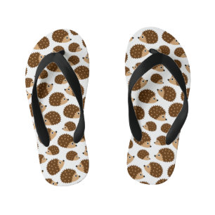 Hedgehogs seamless pattern (ver.6) kid's thongs