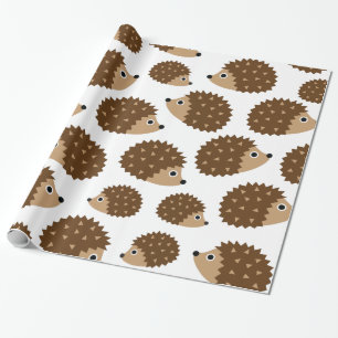 Hedgehogs seamless pattern (ver.6) wrapping paper