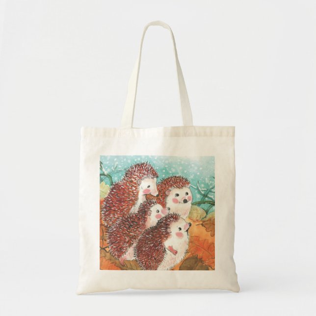 Hedgehogs talking to each other Illustration   Tote Bag (Front)