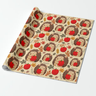 Hedgehogs Wrapping Paper