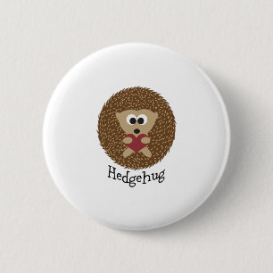 Hedgehug Hedgehog 6 Cm Round Badge
