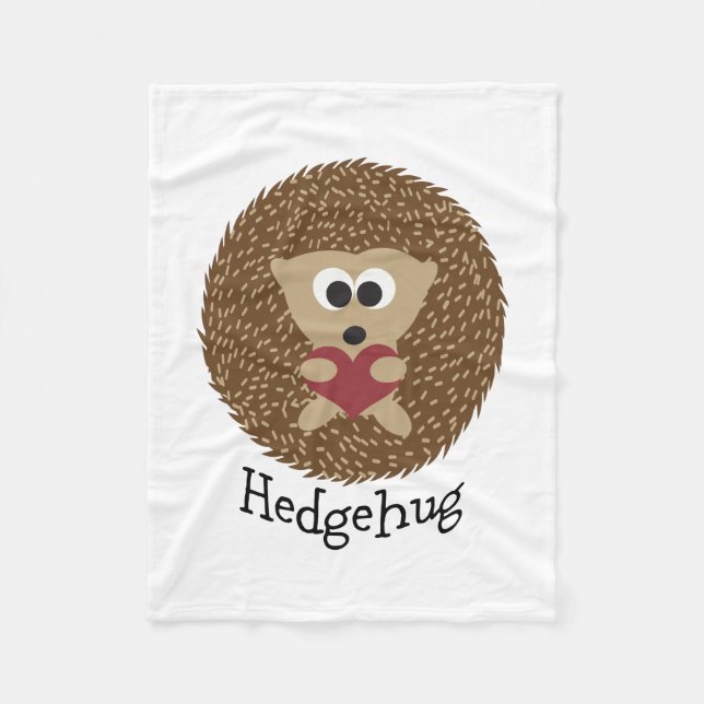 Hedgehug Hedgehog Fleece Blanket (Front)
