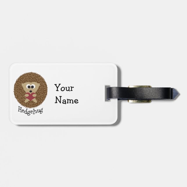 Hedgehug Hedgehog Luggage Tag (Back Horizontal)