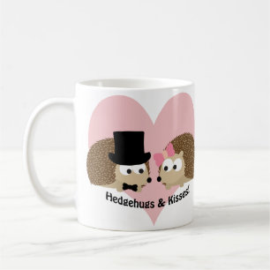 Hedgehugs and Kisses Hedgehog Couple Coffee Mug