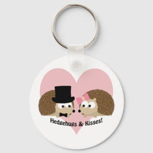 Hedgehugs and Kisses Hedgehog Couple Key Ring
