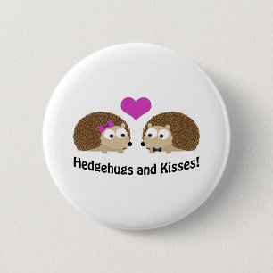 Hedgehugs and Kisses hedgehog love 6 Cm Round Badge