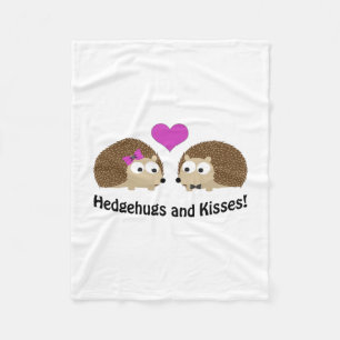 Hedgehugs and Kisses Hedgehog Love Fleece Blanket