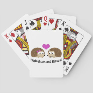 Hedgehugs and Kisses hedgehog love Playing Cards