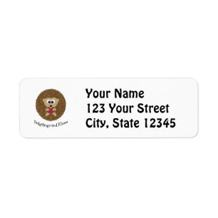 Hedgehugs and Kisses Hedgehog Return Address Label