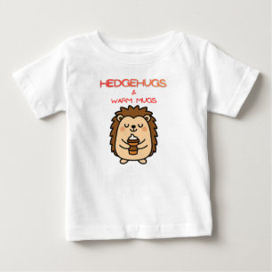 Hedgehugs & Warm Mugs – Cute Cosy Hedgehog Winter Baby T-Shirt