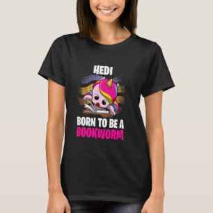 Hedi Born To Be A Bookworm Personalised T-Shirt
