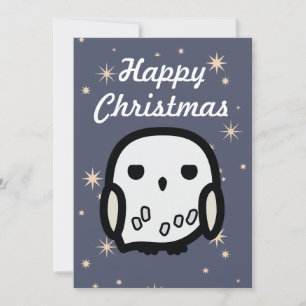 Hedwig Cartoon Character Art Christmas Card